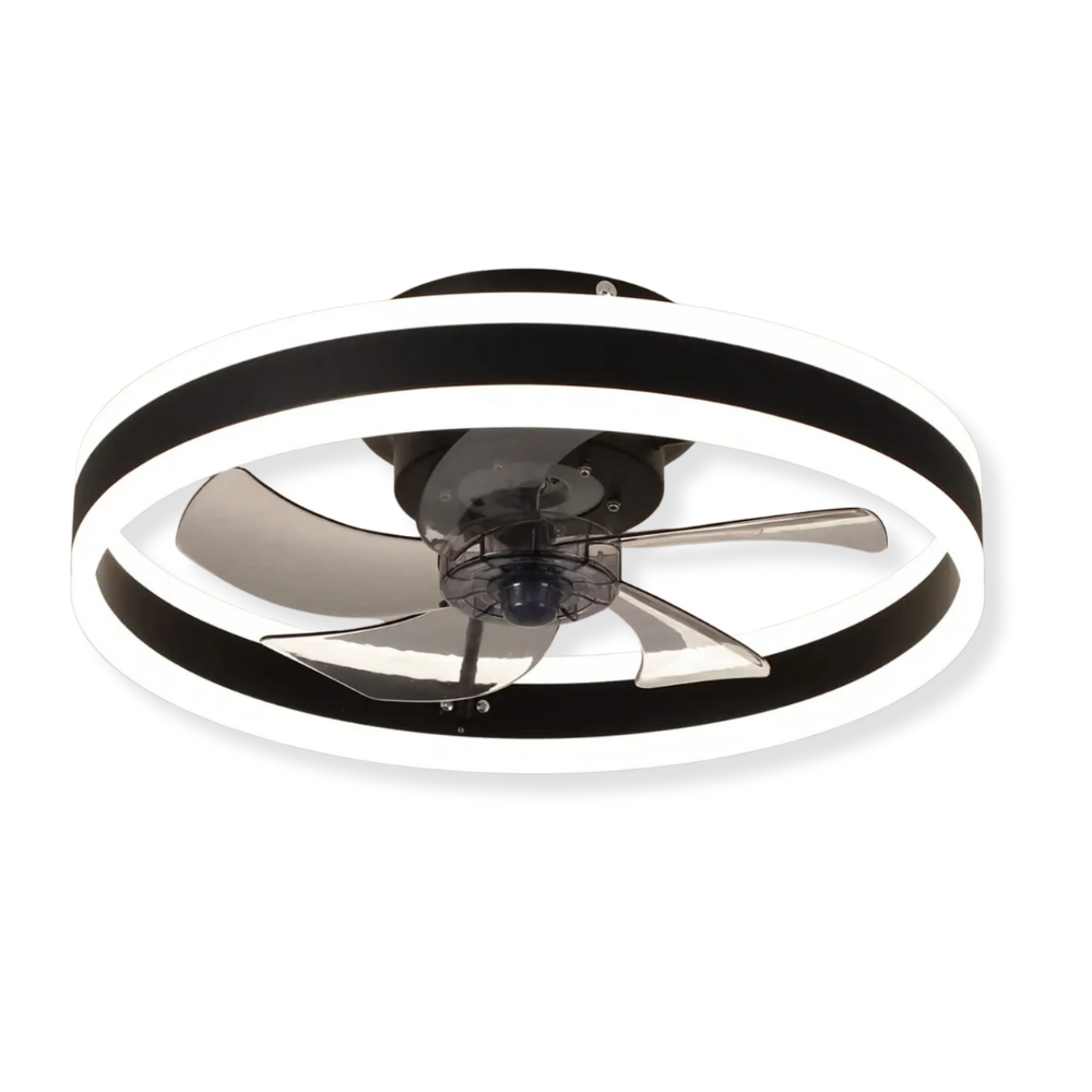 Plafondventilator voor zomer en winter met dimbare LED verlichting