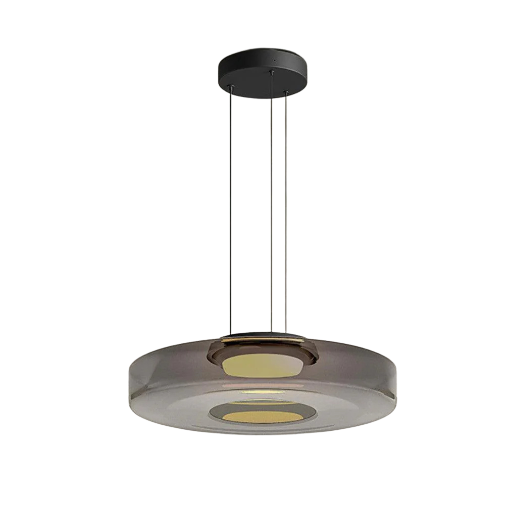 Bauhaus hanglamp van gekleurd glas