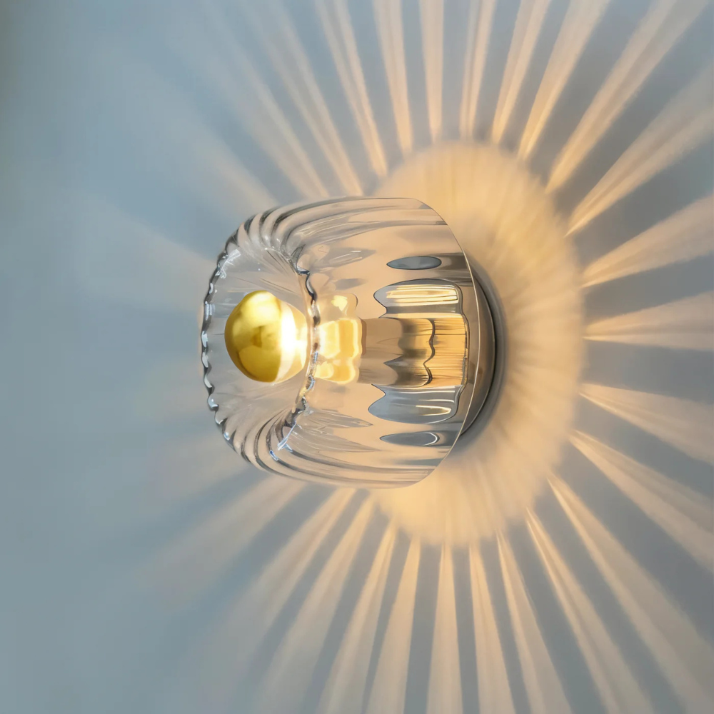 Art deco wandlamp glas