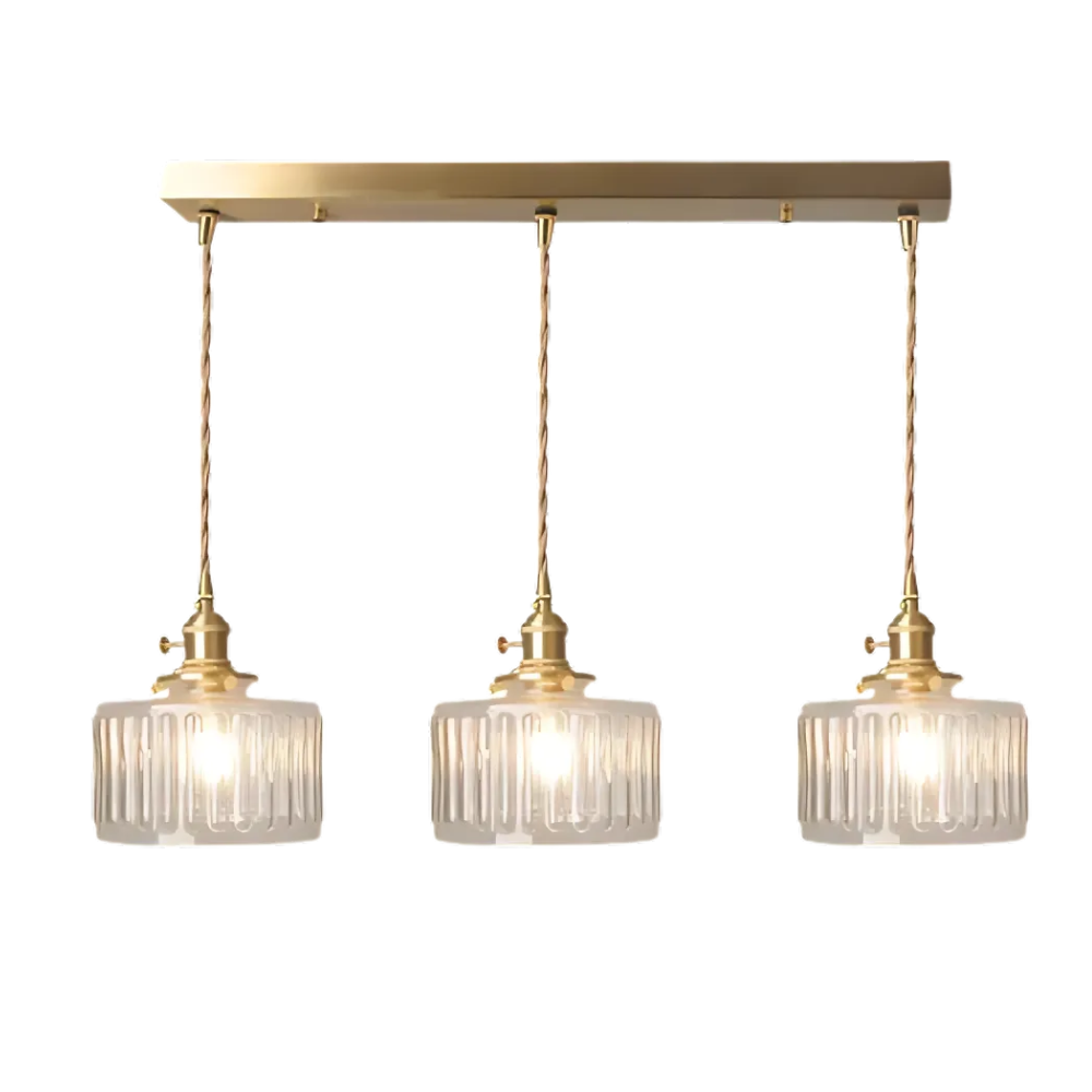 Hanglamp geribbeld glas