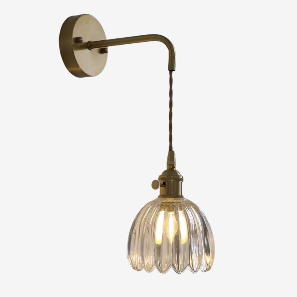Vintage wandlamp glas