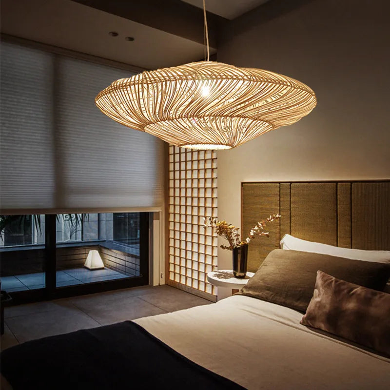 Bamboe hanglamp ufo