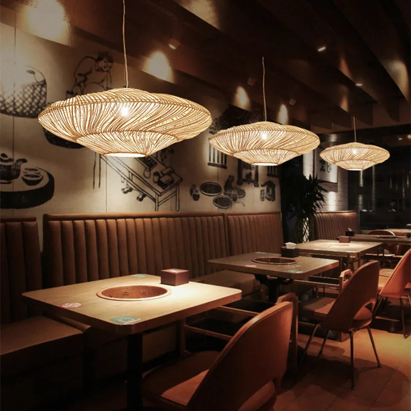 Bamboe hanglamp ufo