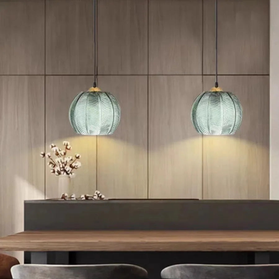 Hanglamp groen glas