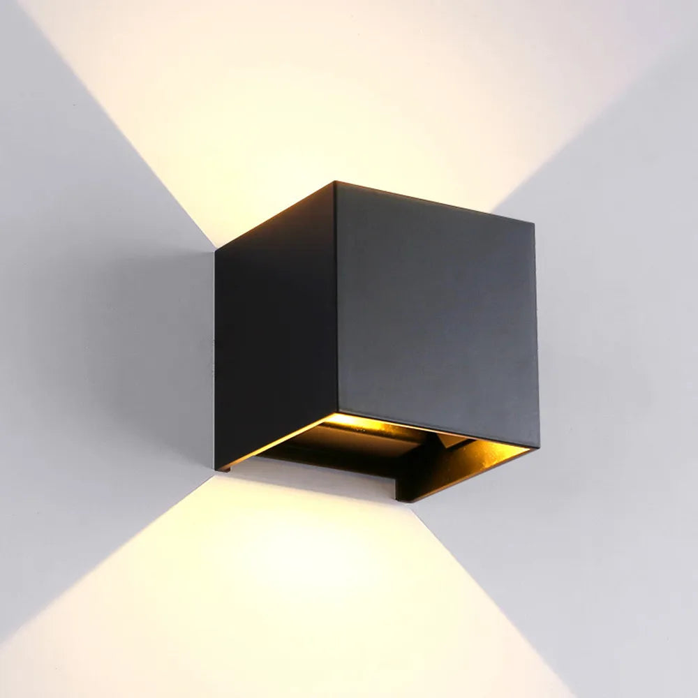 Wandlamp buiten up down zwart
