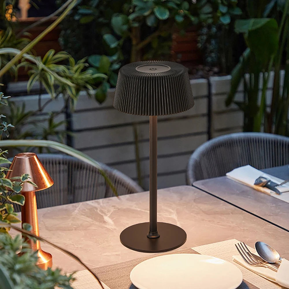 Led tafellamp met touchscreen batterij