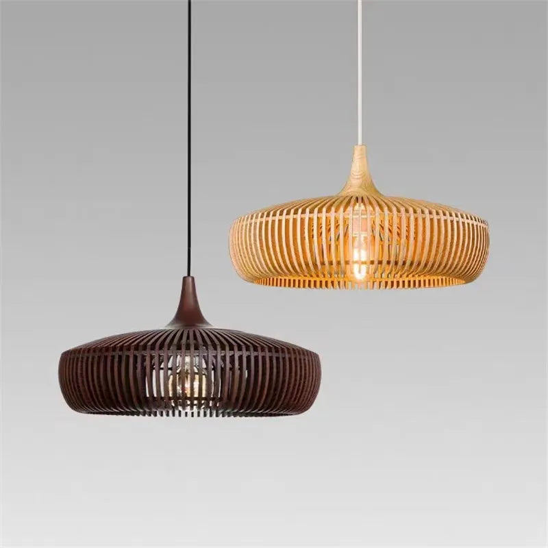 Hanglamp eettafel hout