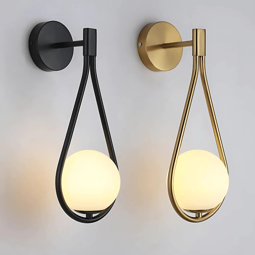 Wandlamp melkglas