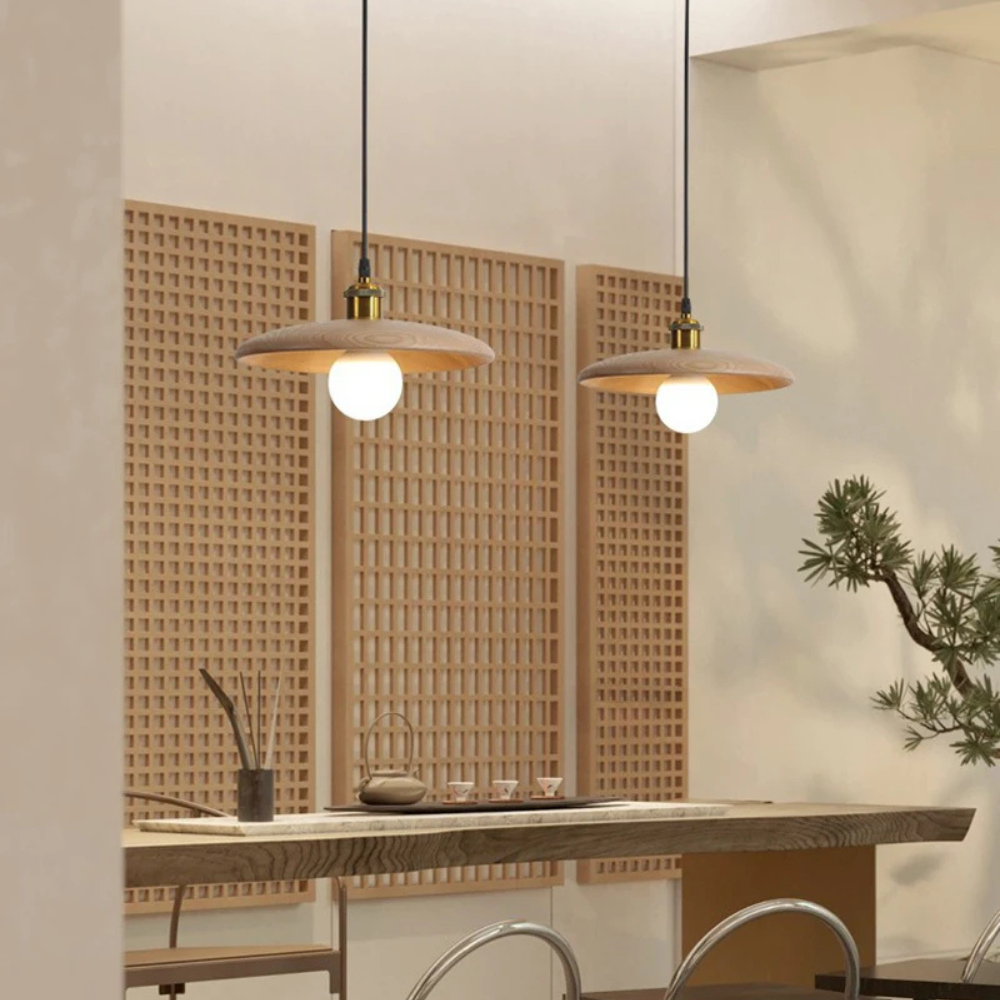 Houten hanglamp design