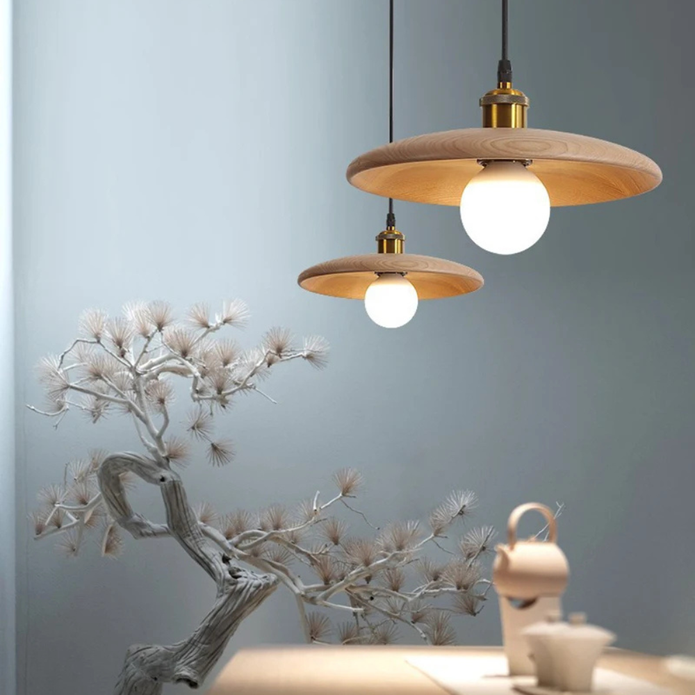 Houten hanglamp design