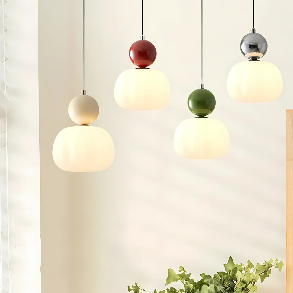 Hanglamp wit glas design