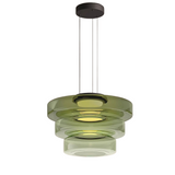 Bauhaus hanglamp van gekleurd glas