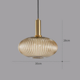 Hanglamp ribbelglas