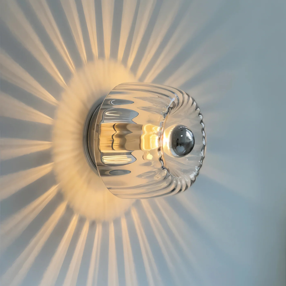 Art deco wandlamp glas