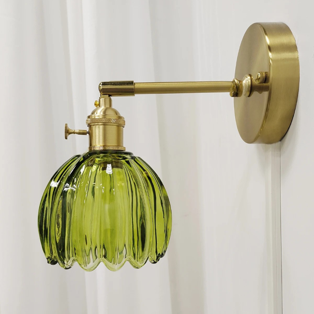 Vintage wandlamp glas