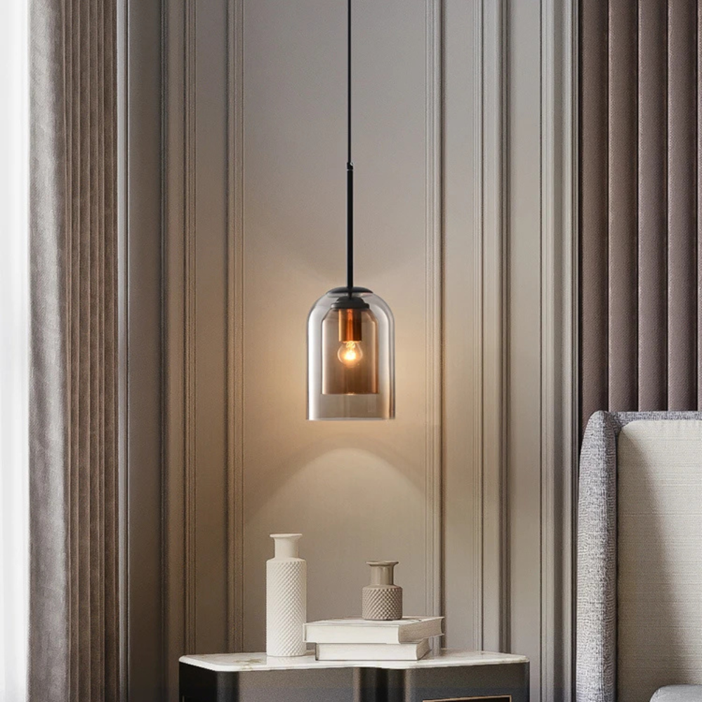 Hanglamp met smoke glas