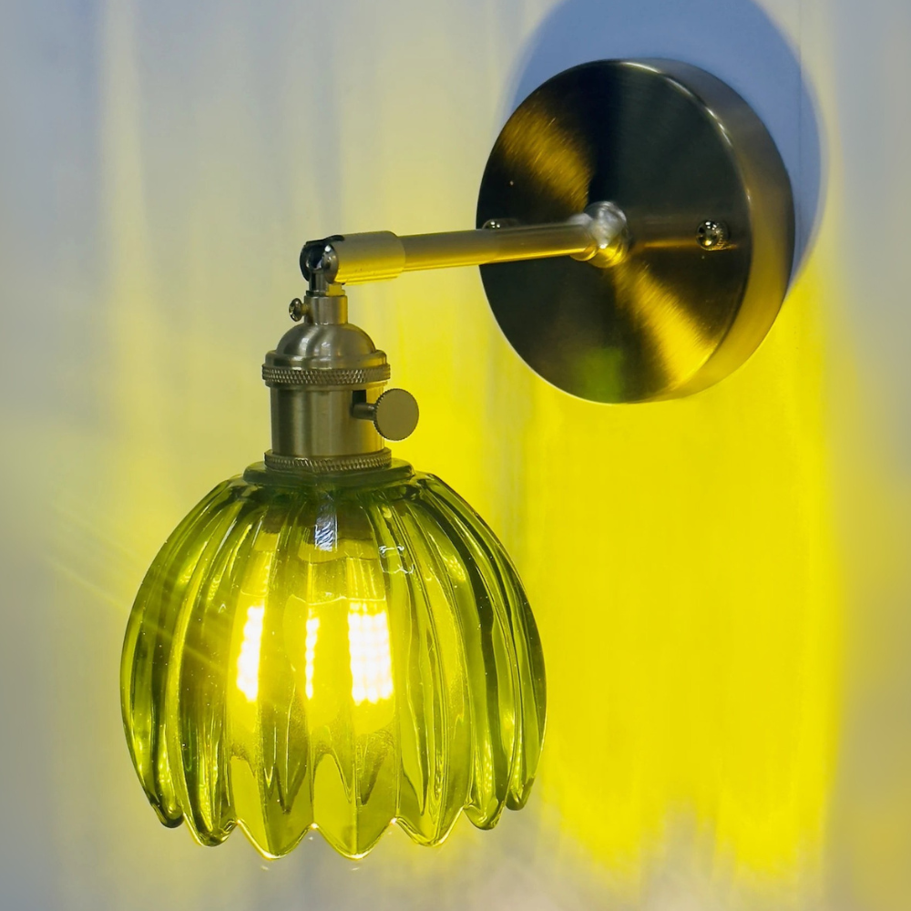 Vintage wandlamp glas