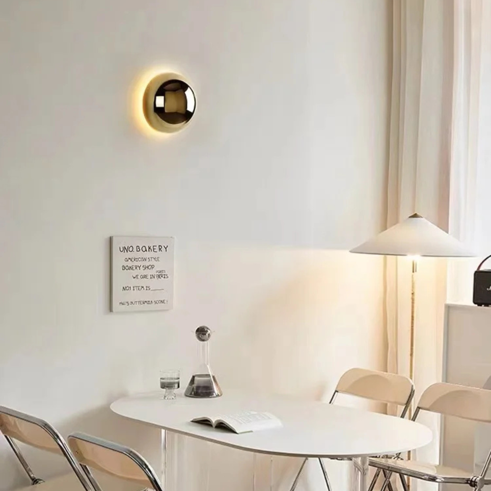 Chrome wandlamp