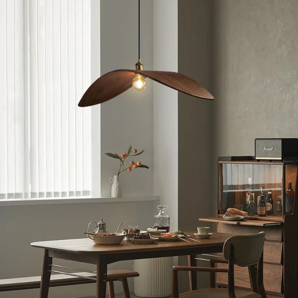 Hanglamp walnoot hout