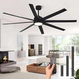 Grote stille plafondventilator met LED lamp en afstandsbediening