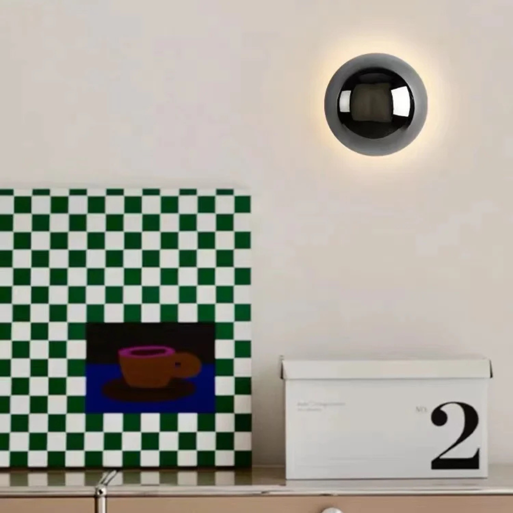 Chrome wandlamp