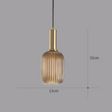 Hanglamp ribbelglas