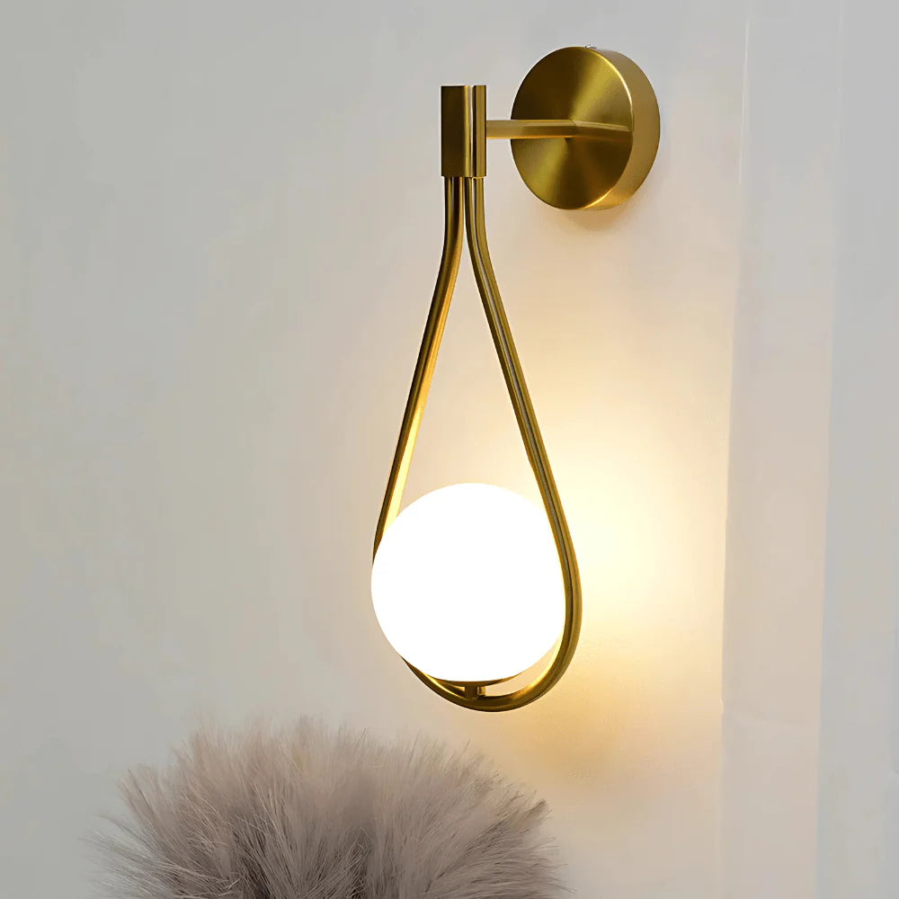 Wandlamp melkglas
