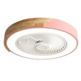 Design plafondventilator met hout en dimbare LED lamp met afstandsbediening