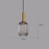 Hanglamp ribbelglas