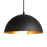 Hanglamp industrieel zwart goud