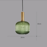 Hanglamp ribbelglas