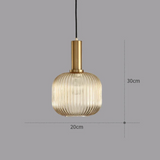 Hanglamp ribbelglas