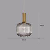 Hanglamp ribbelglas