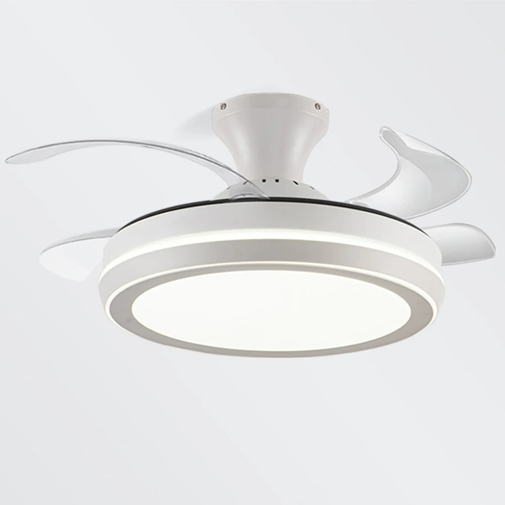 Plafondventilator met inklapbare bladen en LED lamp