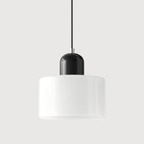 Moderne Hanglamp Gekleurd Tweekleurig Glas Cilinder Design