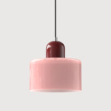 Moderne Hanglamp Gekleurd Tweekleurig Glas Cilinder Design
