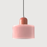 Moderne Hanglamp Gekleurd Tweekleurig Glas Cilinder Design
