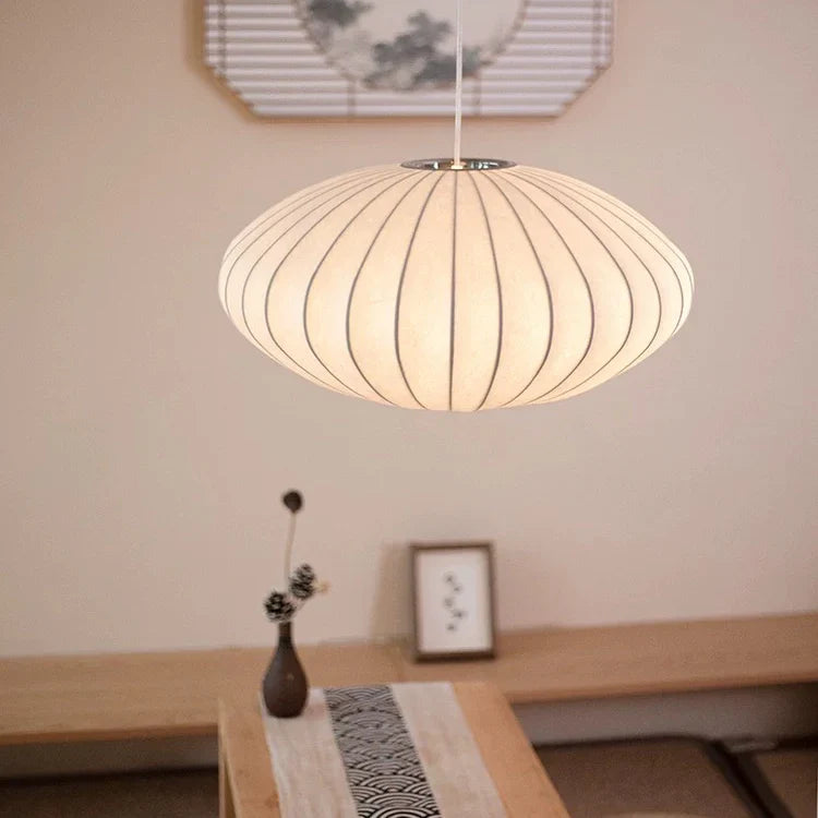Japandi hanglamp slaapkamer