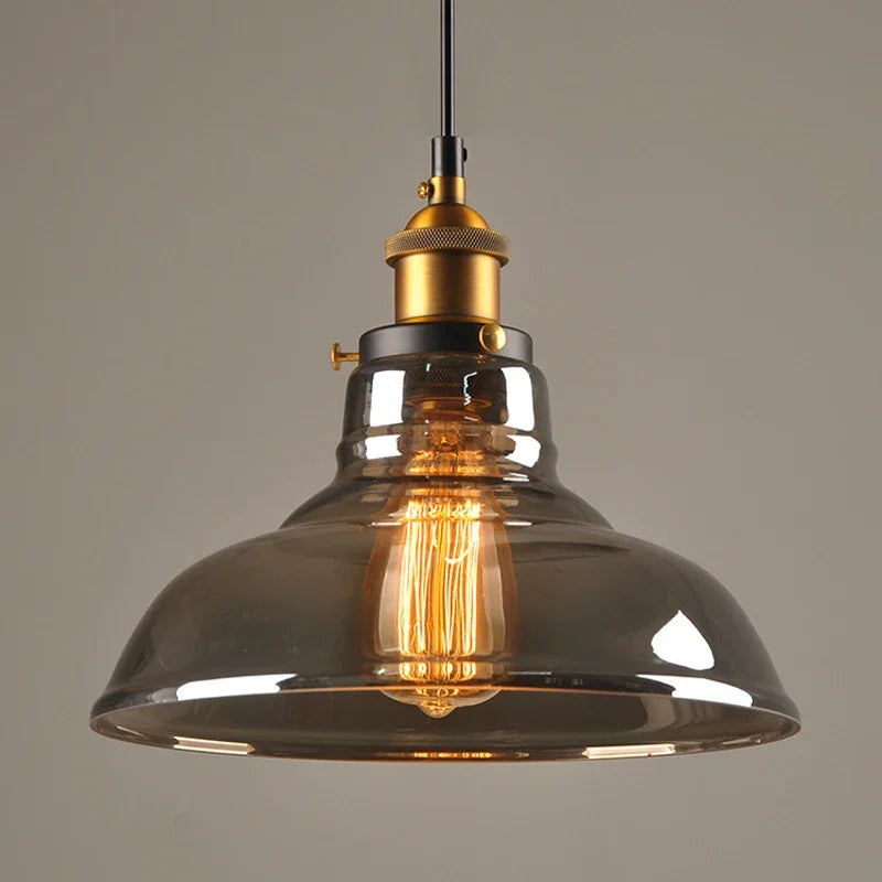 Hanglamp industrieel glas