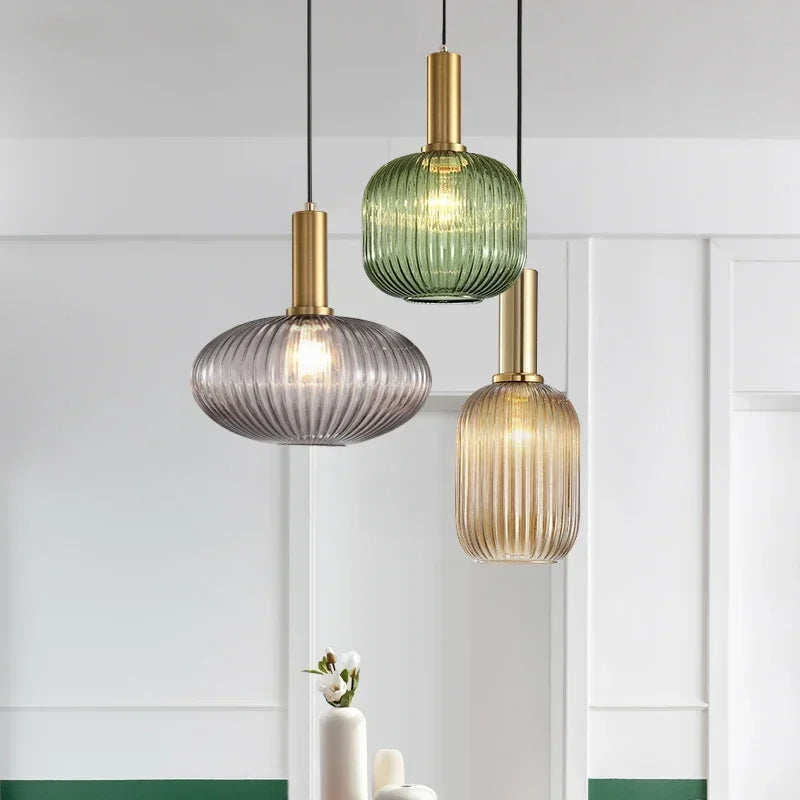 Hanglamp ribbelglas