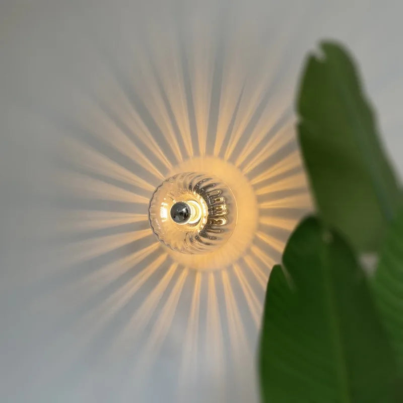 Art deco wandlamp glas