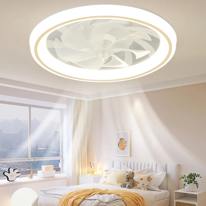 Moderne LED plafondventilator met afstandsbediening
