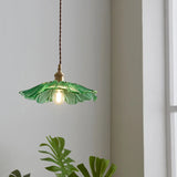 Hanglamp bloem glas