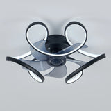 Design plafondventilator in bloemvorm met dimbare LED lamp