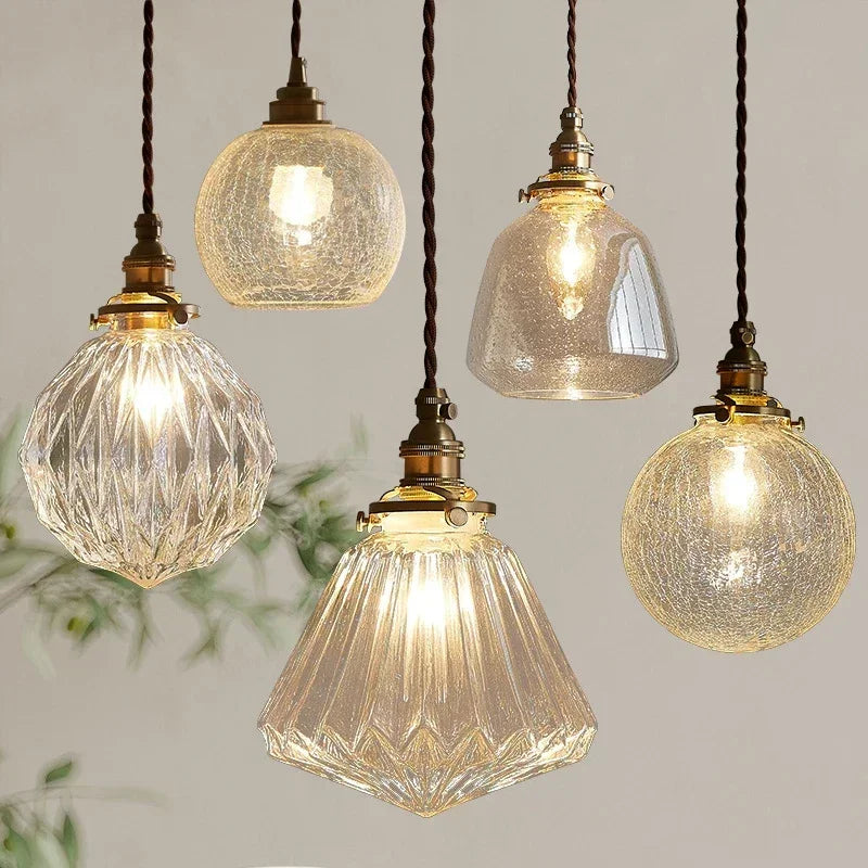 Vintage hanglamp glas