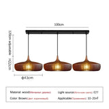 Hanglamp eettafel hout