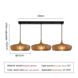 Hanglamp eettafel hout