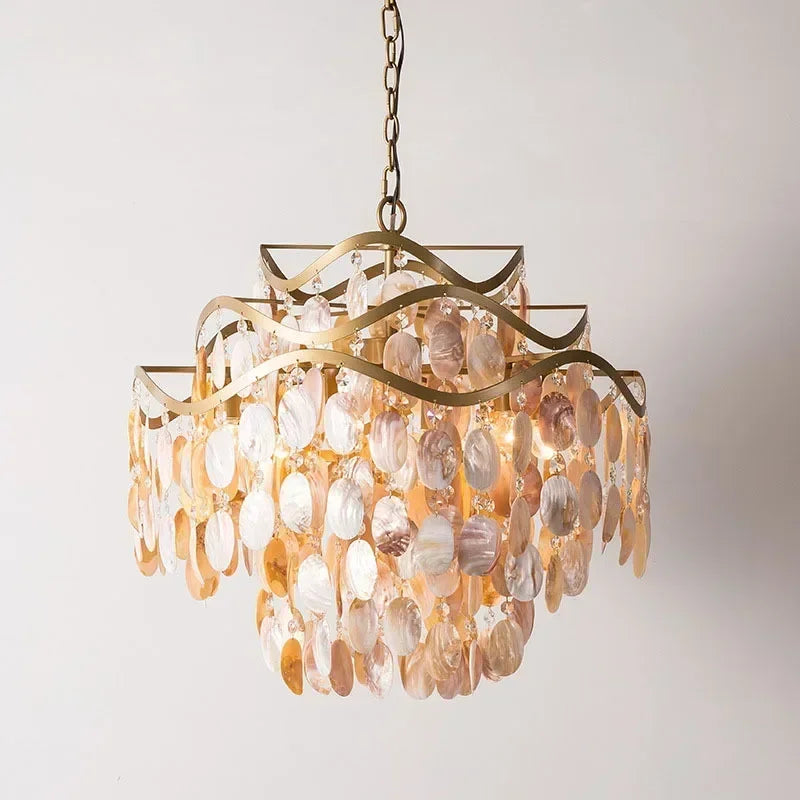 Parelmoer schelpen hanglamp